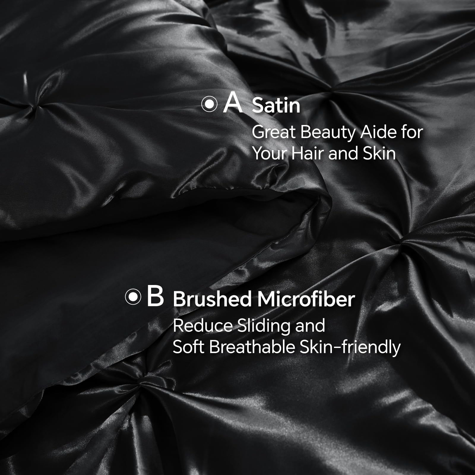 BEDELITE texture double face satin et microfibre pour douceur protectrice