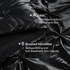 BEDELITE texture double face satin et microfibre pour douceur protectrice
