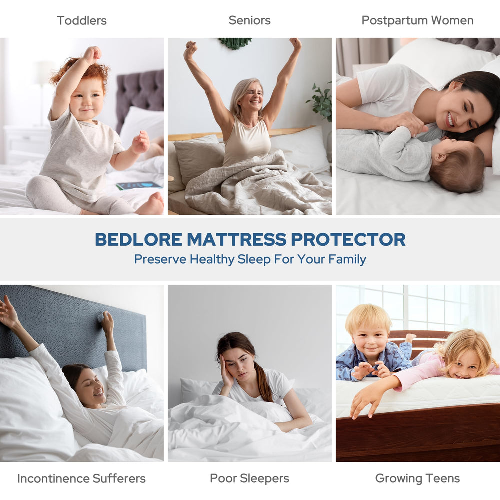 BEDLORE protège emballé sous vide et déplié, récupération du gonflant