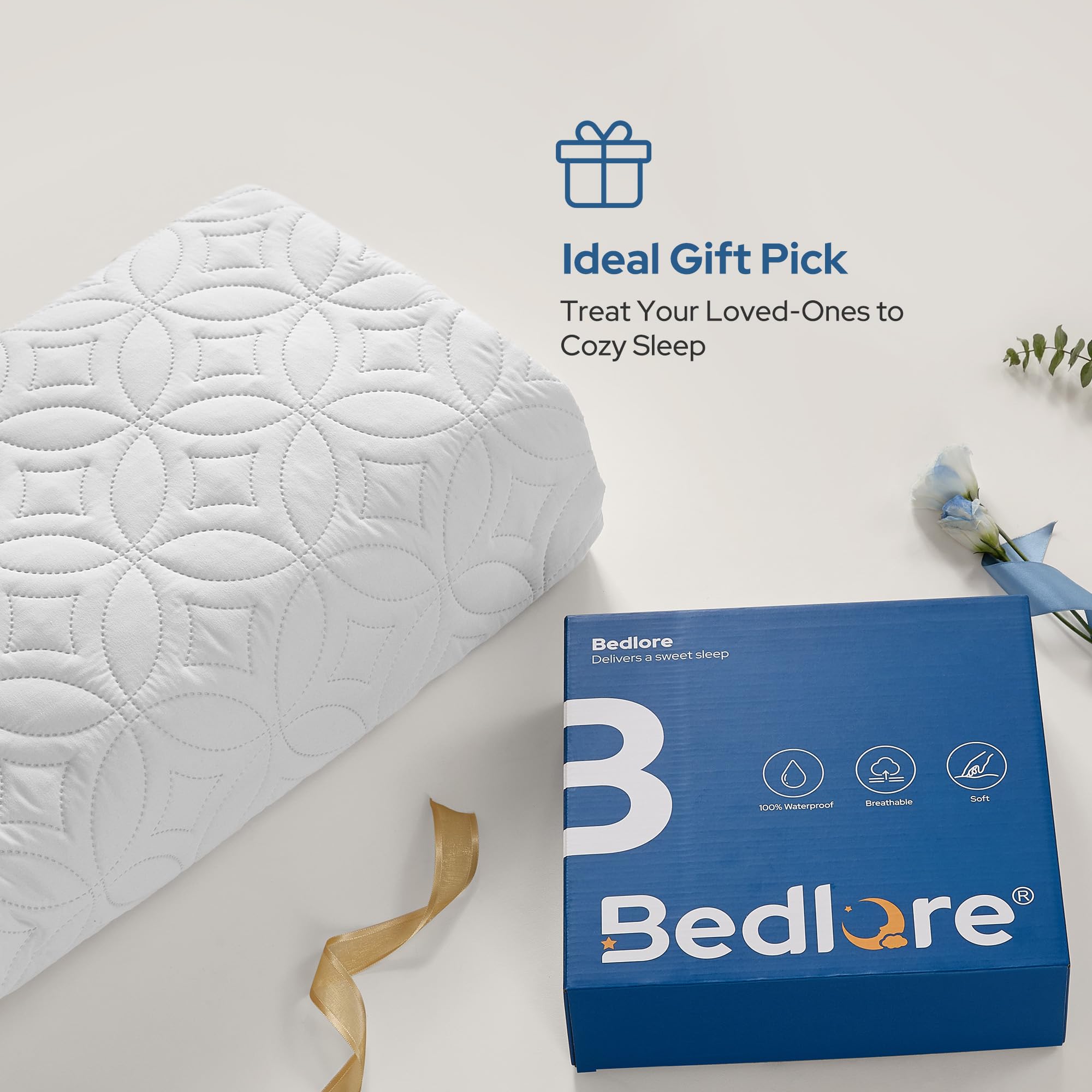 Bedlore protection en place sur matelas illustrant confort et discrétion