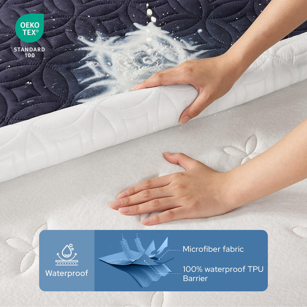 BEDLORE jupe élastique 360° enveloppant un matelas profond pour maintien antidérapant