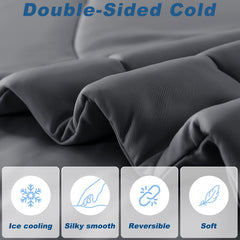 bedsmile couette réversible montrant les deux faces et effet rafraîchissant
