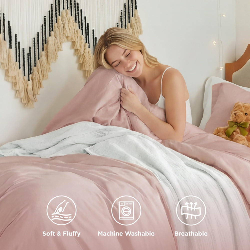 Bedsure gros plan des huit attaches intérieures, maintien du garnissage