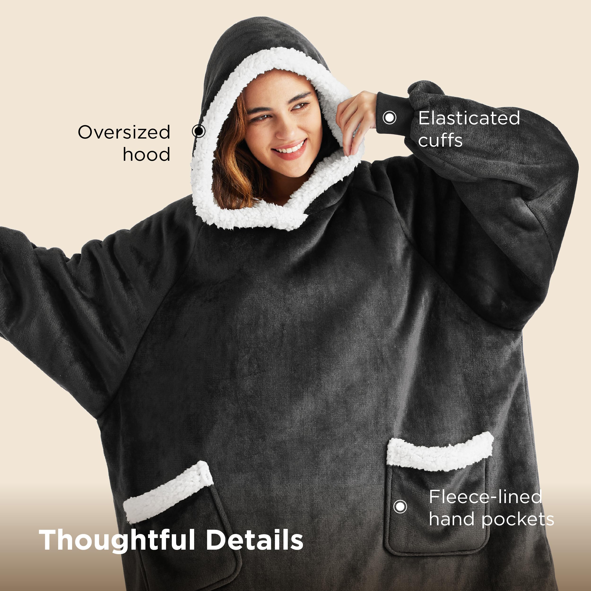 Bedsure comparaison taille montrant options pour adultes et adolescents