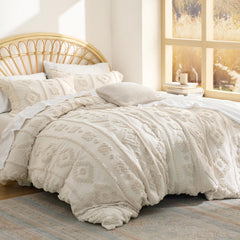 Bedsure couette face avant beige bohème, apporte élégance instantanée