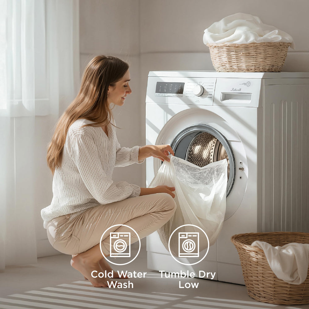 Bedsure personne se reposant sur la couette, garantit confort quotidien