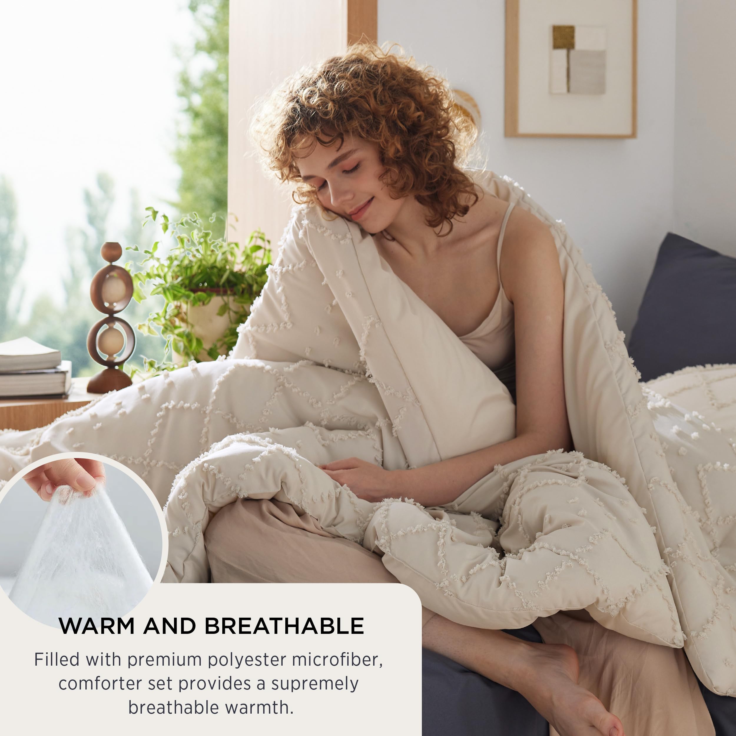 Bedsure ensemble posé sur lit de dortoir illustrant ambiance cozy