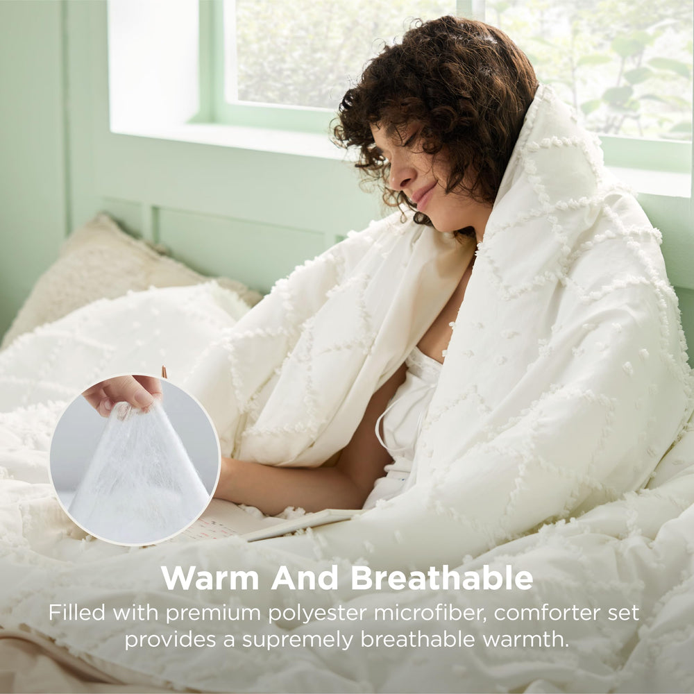 Bedsure lit Twin XL préparé valorisant le style farmhouse élégant