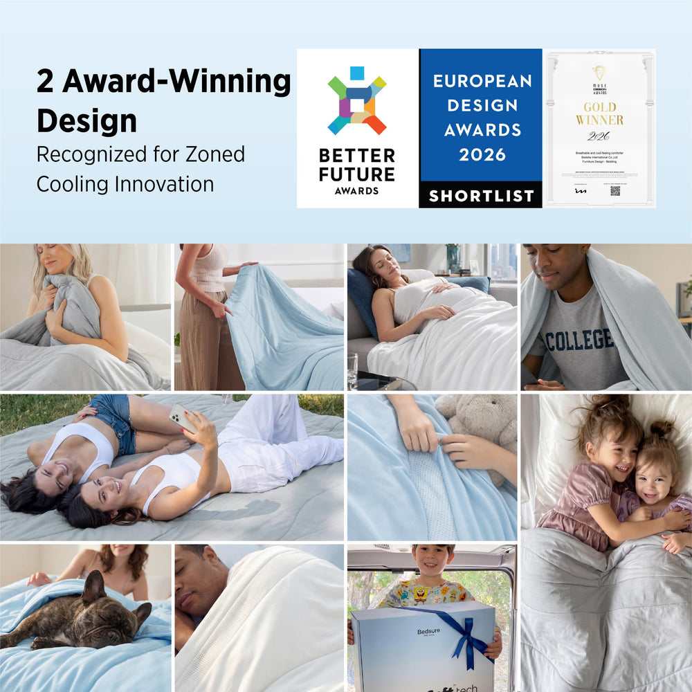 Bedsure bord sans couture indiquant confort et absence d'irritation