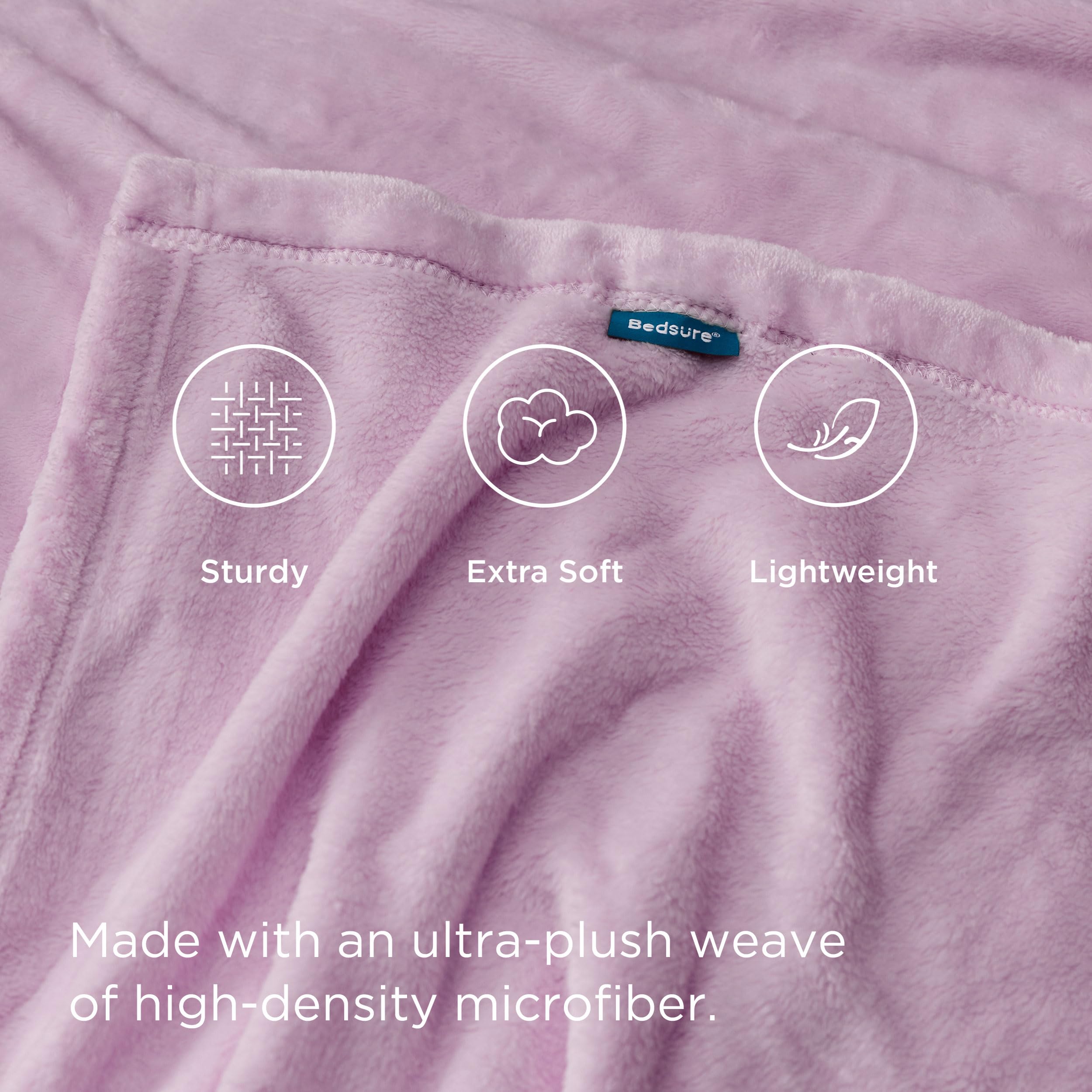 Bedsure détail des bords avec surpiqûres résistantes pour meilleure durabilité