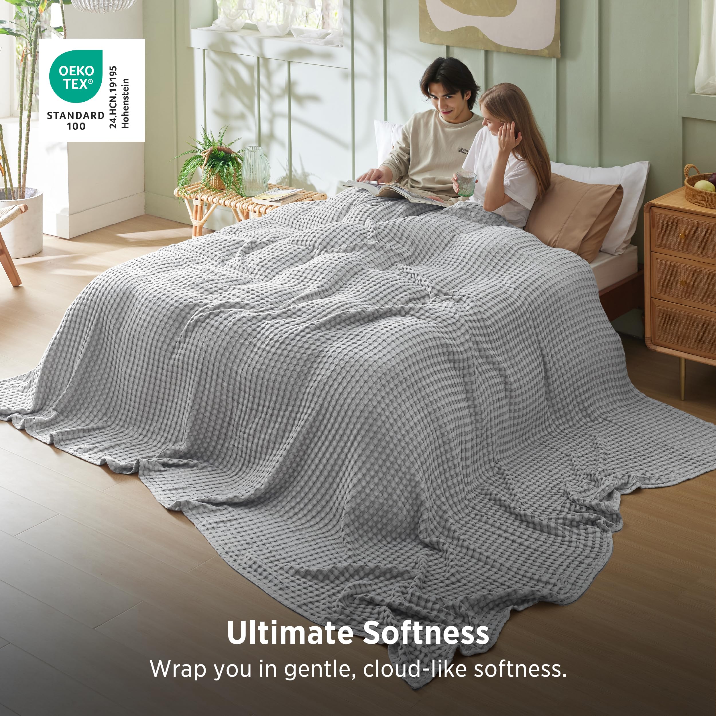 Bedsure détail des coutures renforcées pour durabilité