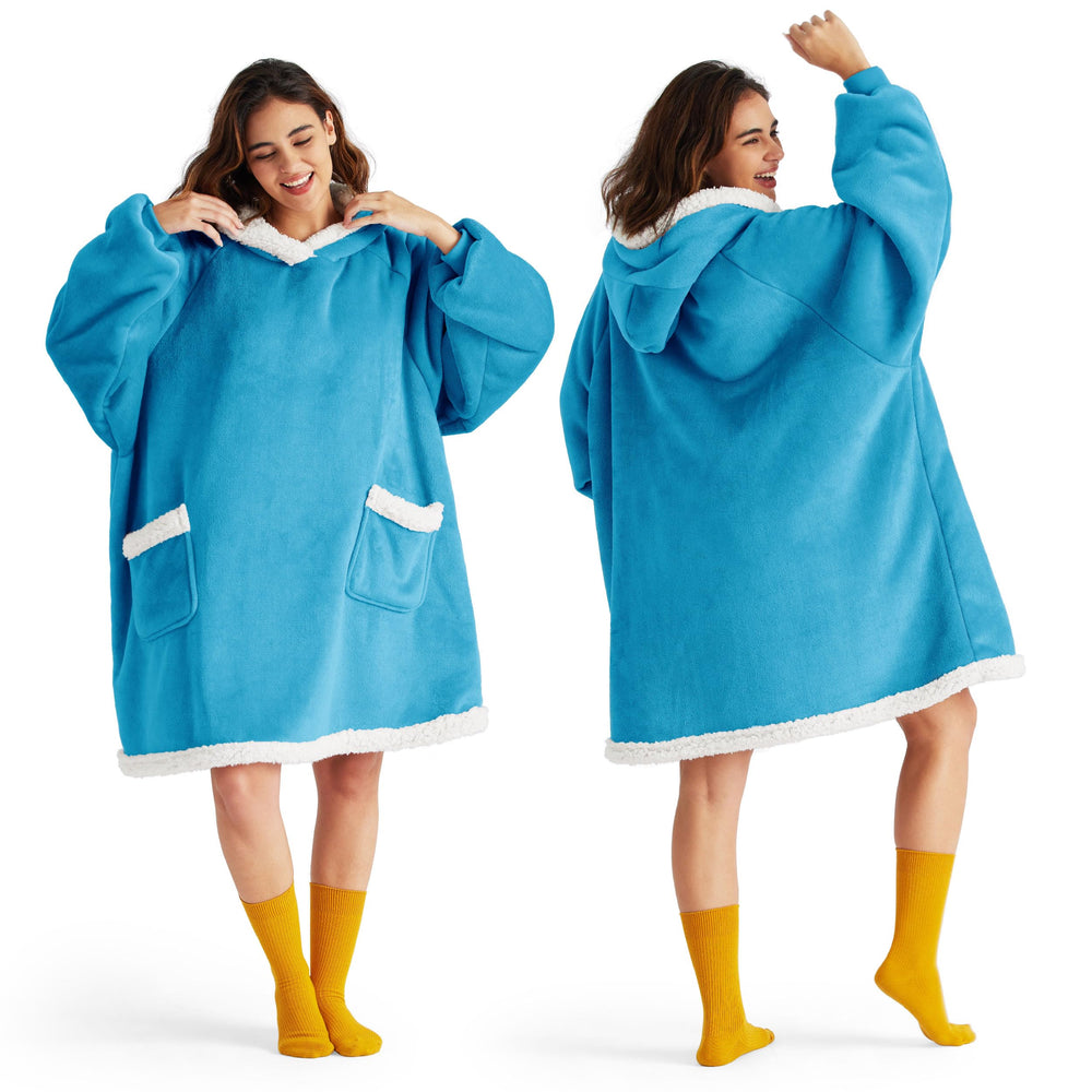 Bedsure sweat à capuche face avant montrant coupe cosy et capuche enveloppante