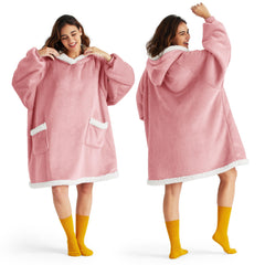 Bedsure vue devant montrant la coupe confortable et capuche pour chaleur