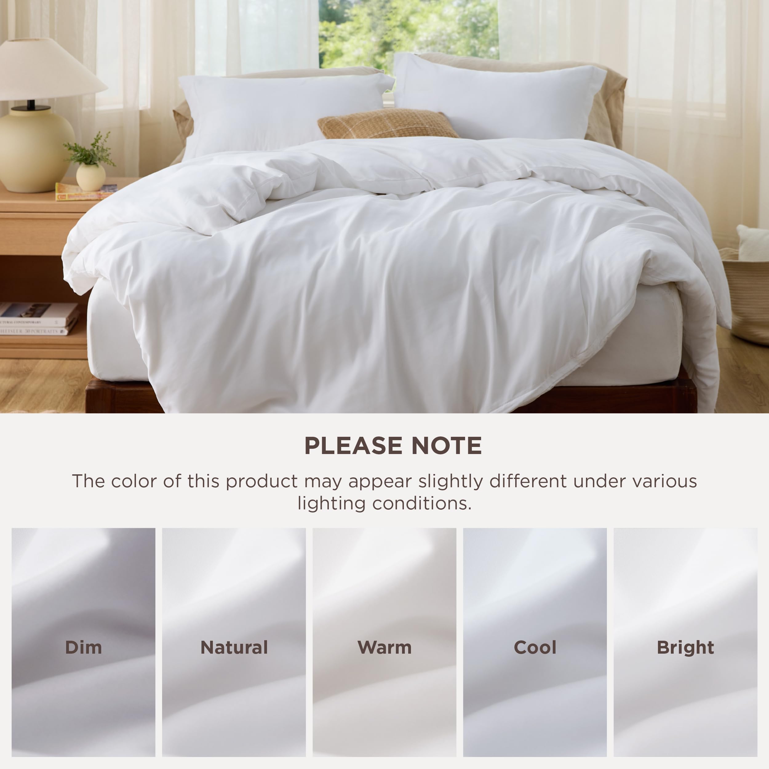 Bedsure mise en scène chambre blanc apportant ambiance apaisante