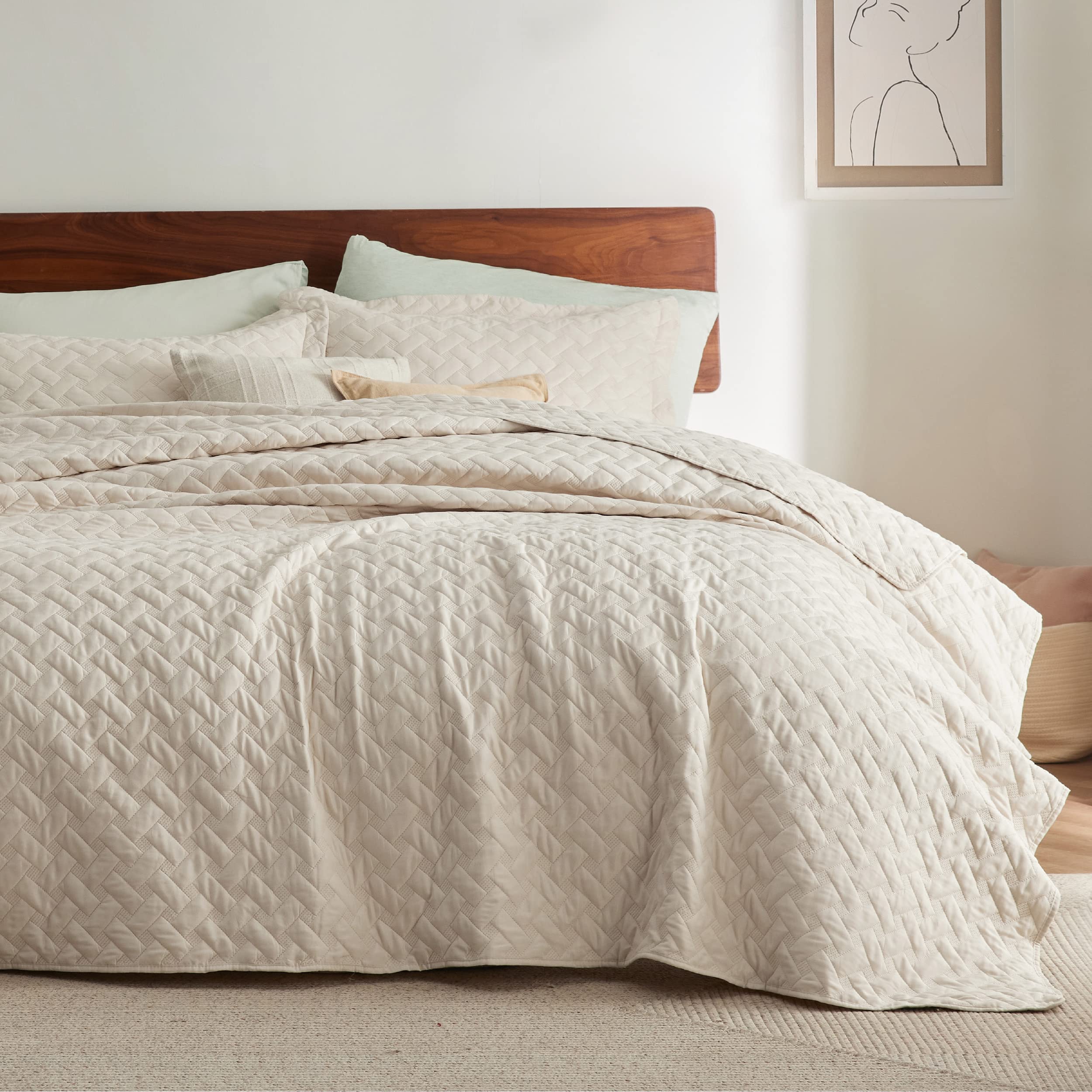 Bedsure coin avec couture serrée illustrant solidité et finition durable