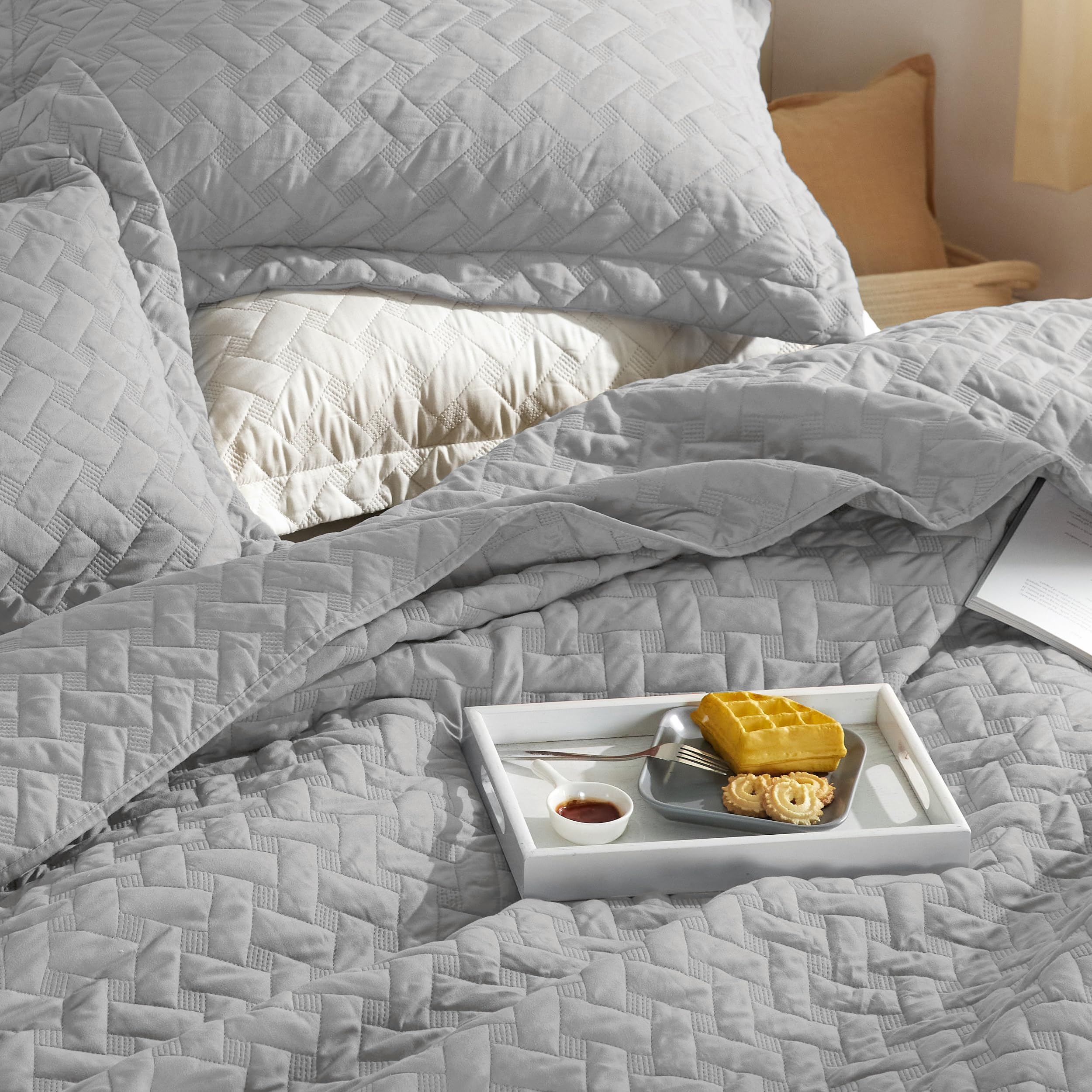 Bedsure détail des coutures renforcées pour durabilité accrue