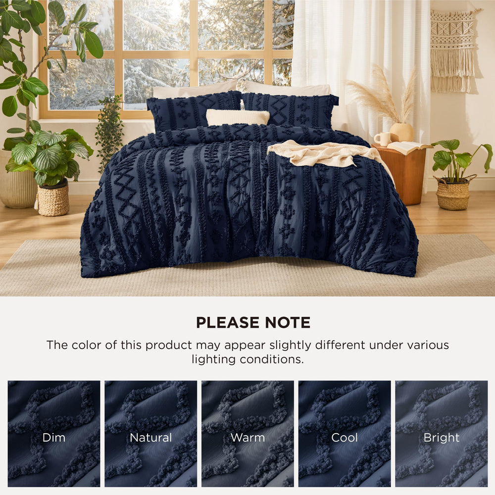 Bedsure coin de couette montrant couture renforcée et tenue