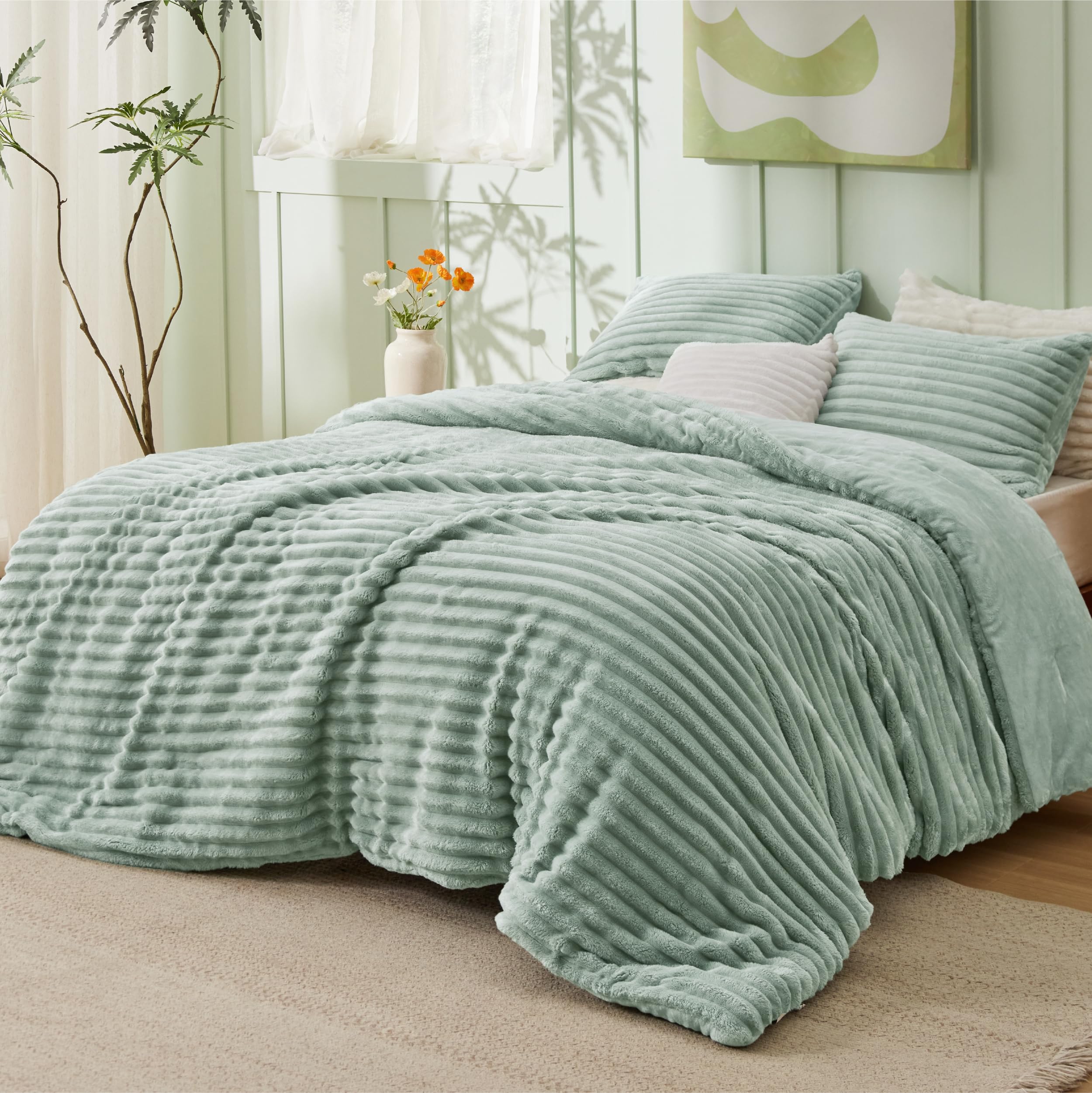 Bedsure coin pli de la couette révélant finitions et solidité