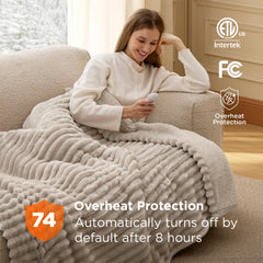 Bedsure télécommande filaire, réglage simple des 6 niveaux de chaleur et minuteurs