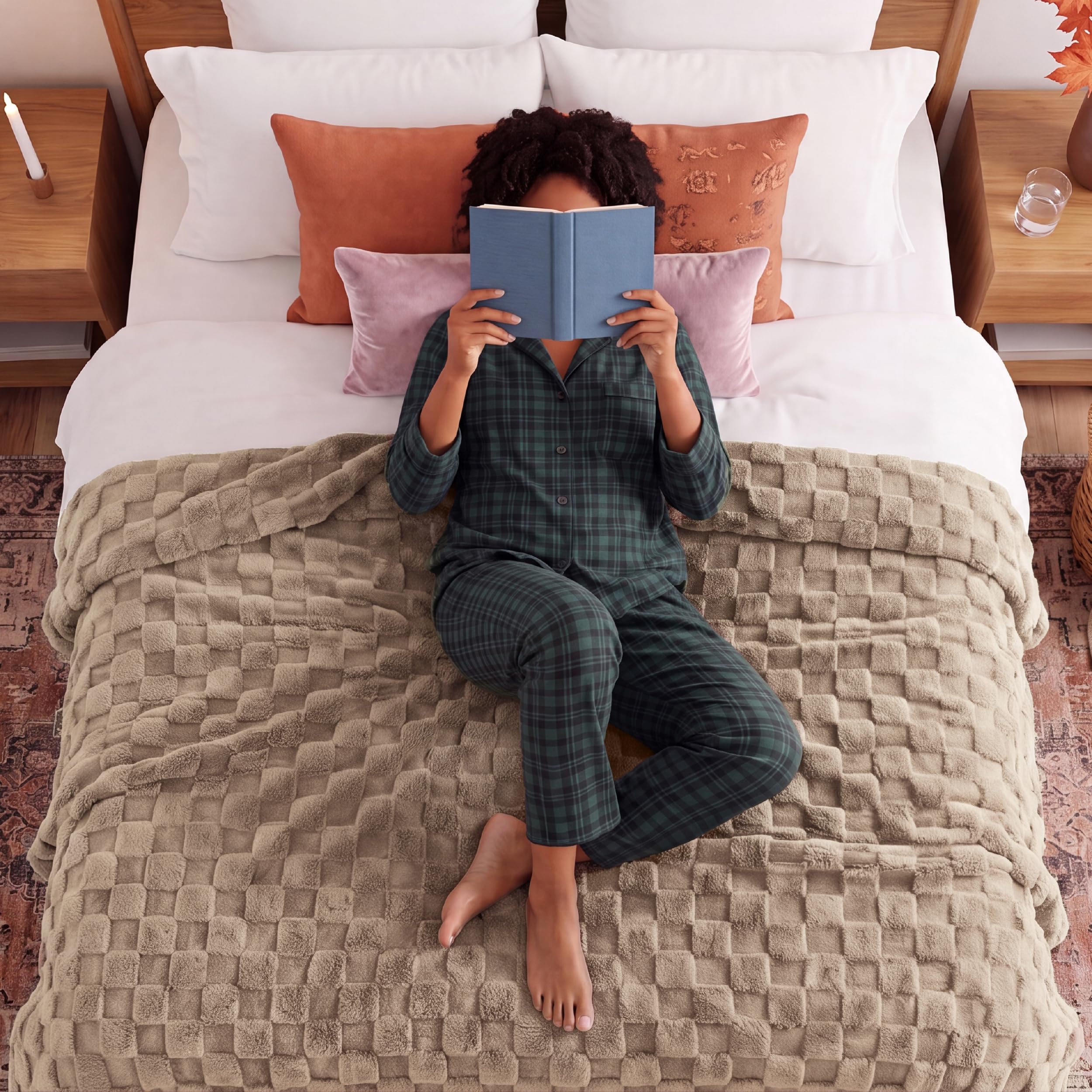 Bedsure comparaison taille avec oreillers, couverture adaptée queen