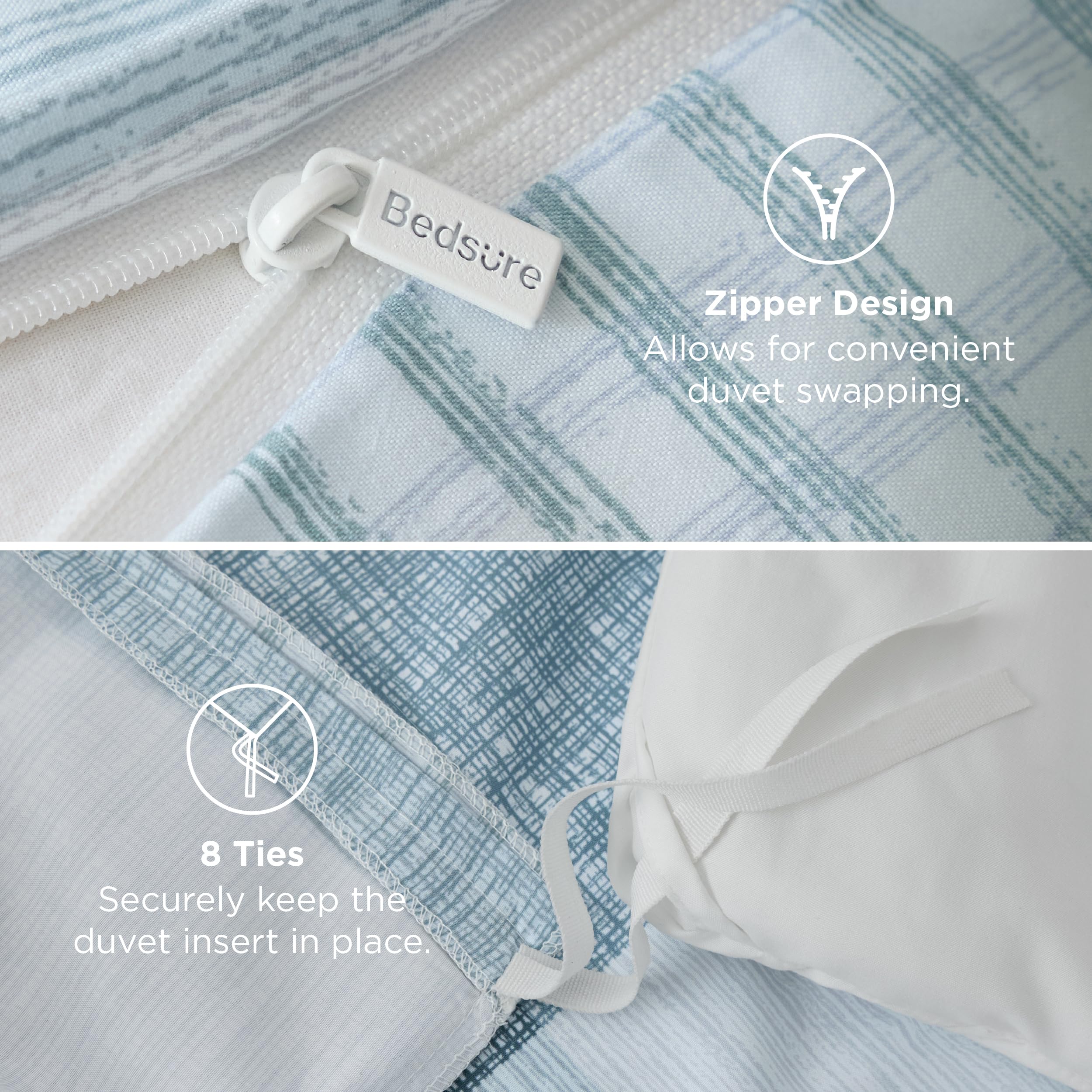 Bedsure comparaison taille Queen pour évaluer l'ajustement sur lit