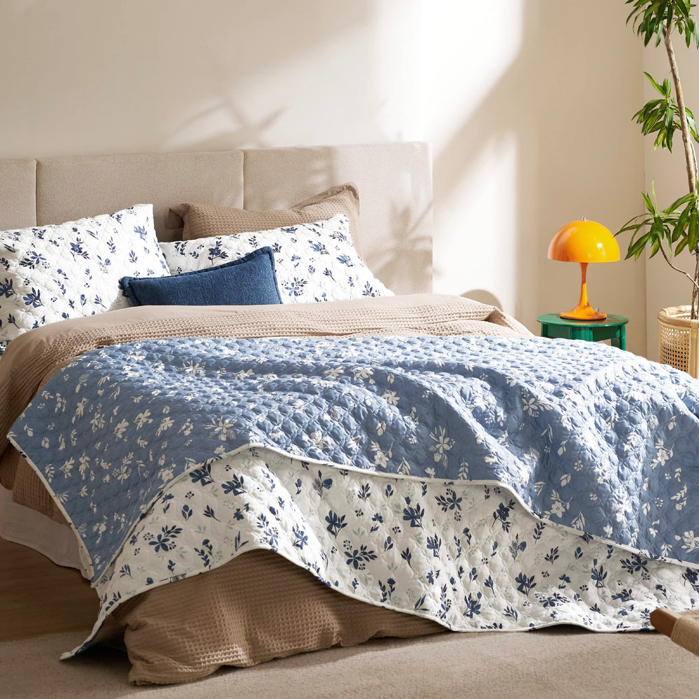 Bedsure comparaison taille queen illustrant dimensions 90"x96" et proportion