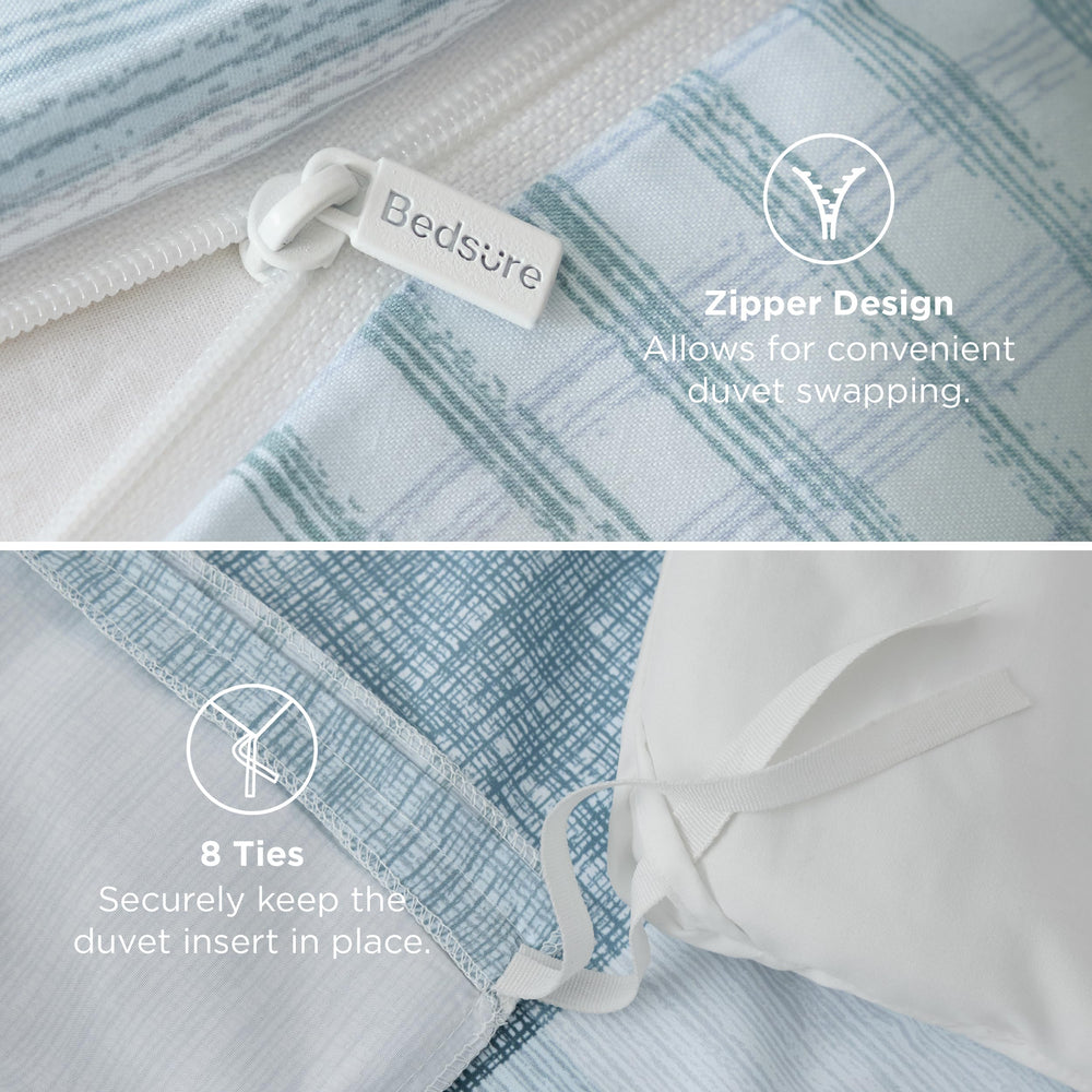 Bedsure comparaison taille king montrant dimensions exactes et ajustement