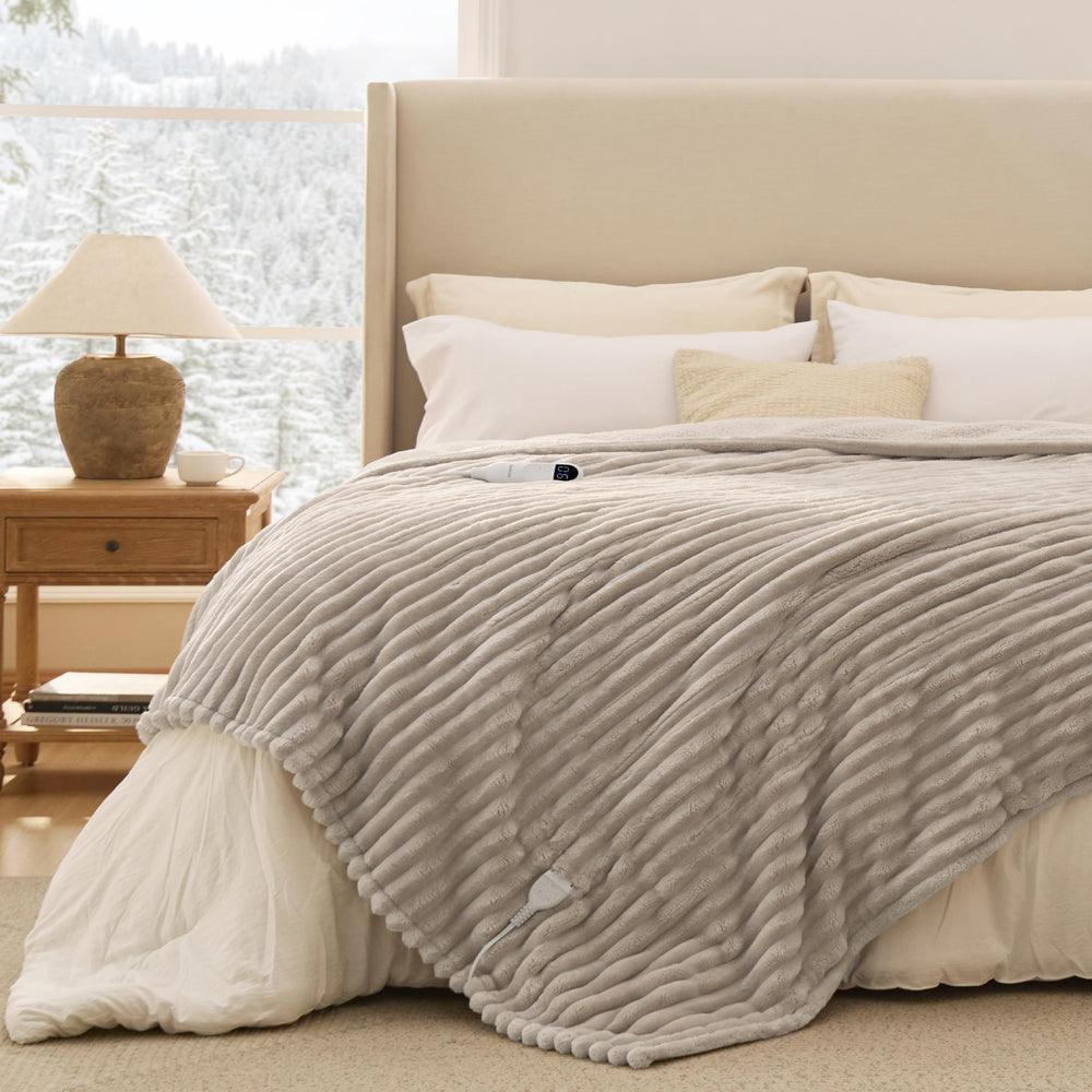 Bedsure comparaison d'échelle twin avec coussin, montre la taille et l'ajustement