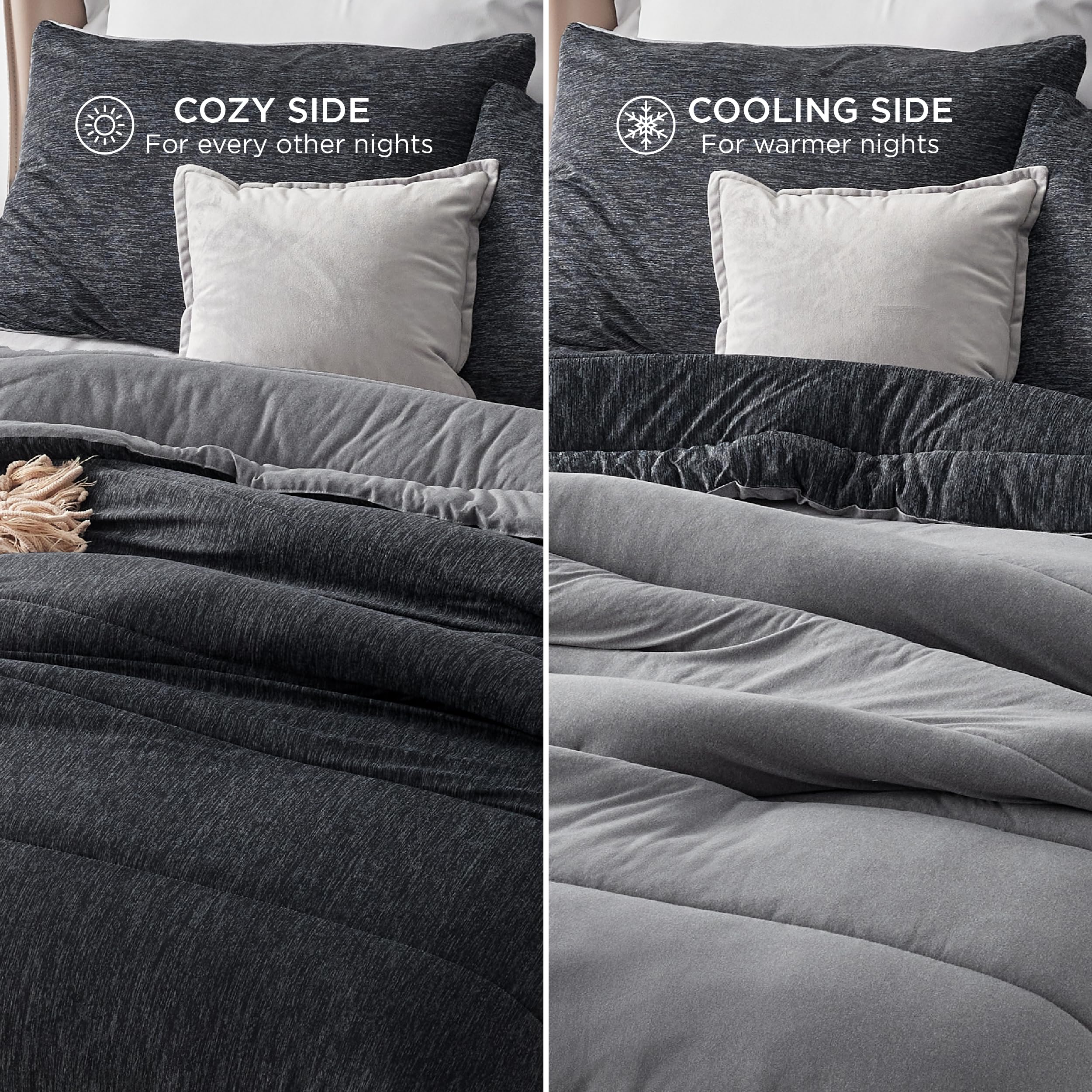 Bedsure couette California King attaches d'angle visibles sécurisent la housse facilement