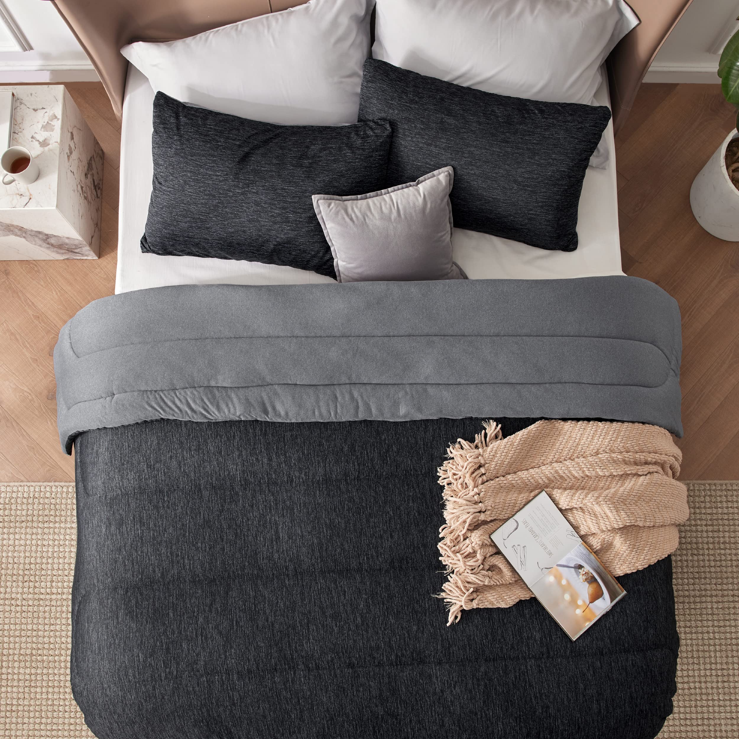 Bedsure couette California King piquage serré garde garnissage uniforme toute la nuit