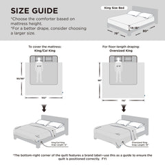 Bedsure gros plan sur coin avec boucles d'attache assurant répartition uniforme