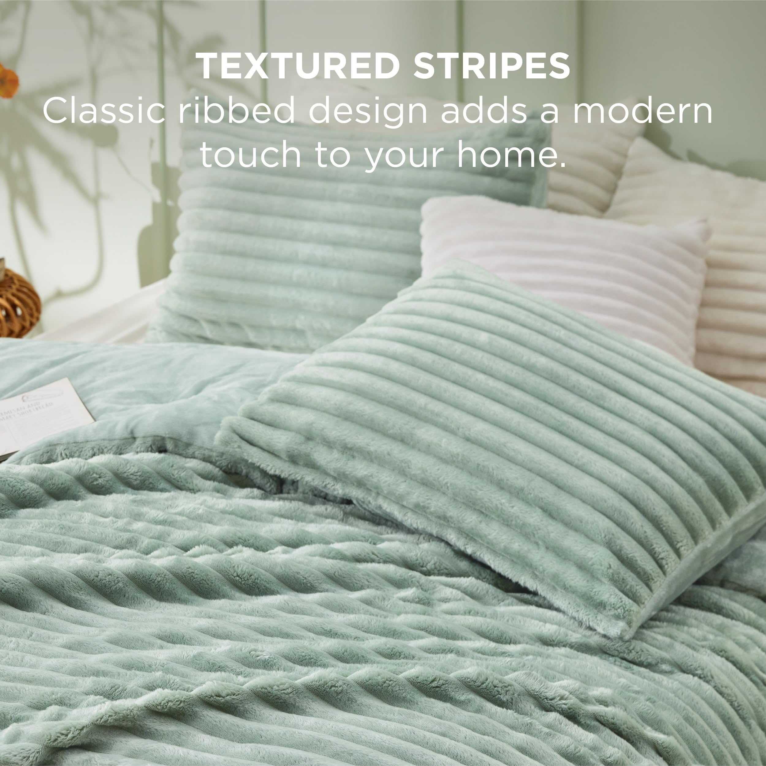 Bedsure couette dépliée sur lit king montrant couverture généreuse