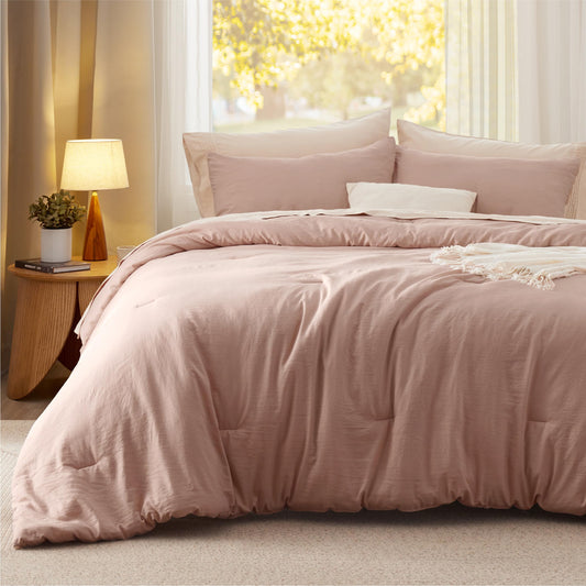 Bedsure gros plan texture tissu pré-lavé, douceur visible pour la peau