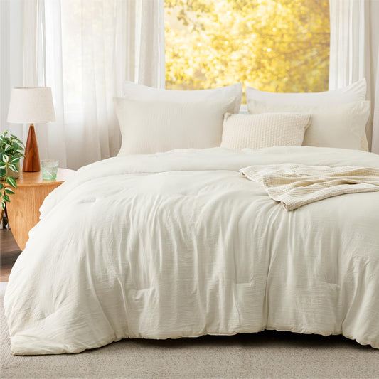 Bedsure gros plan texture pré-lavée illustrant douceur et confort immediate