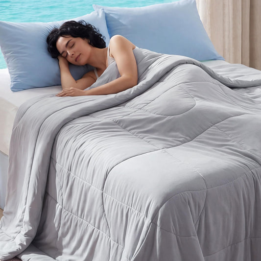 Bedsure couette queen : vue avant montrant finition fraîche et bord net pour confort