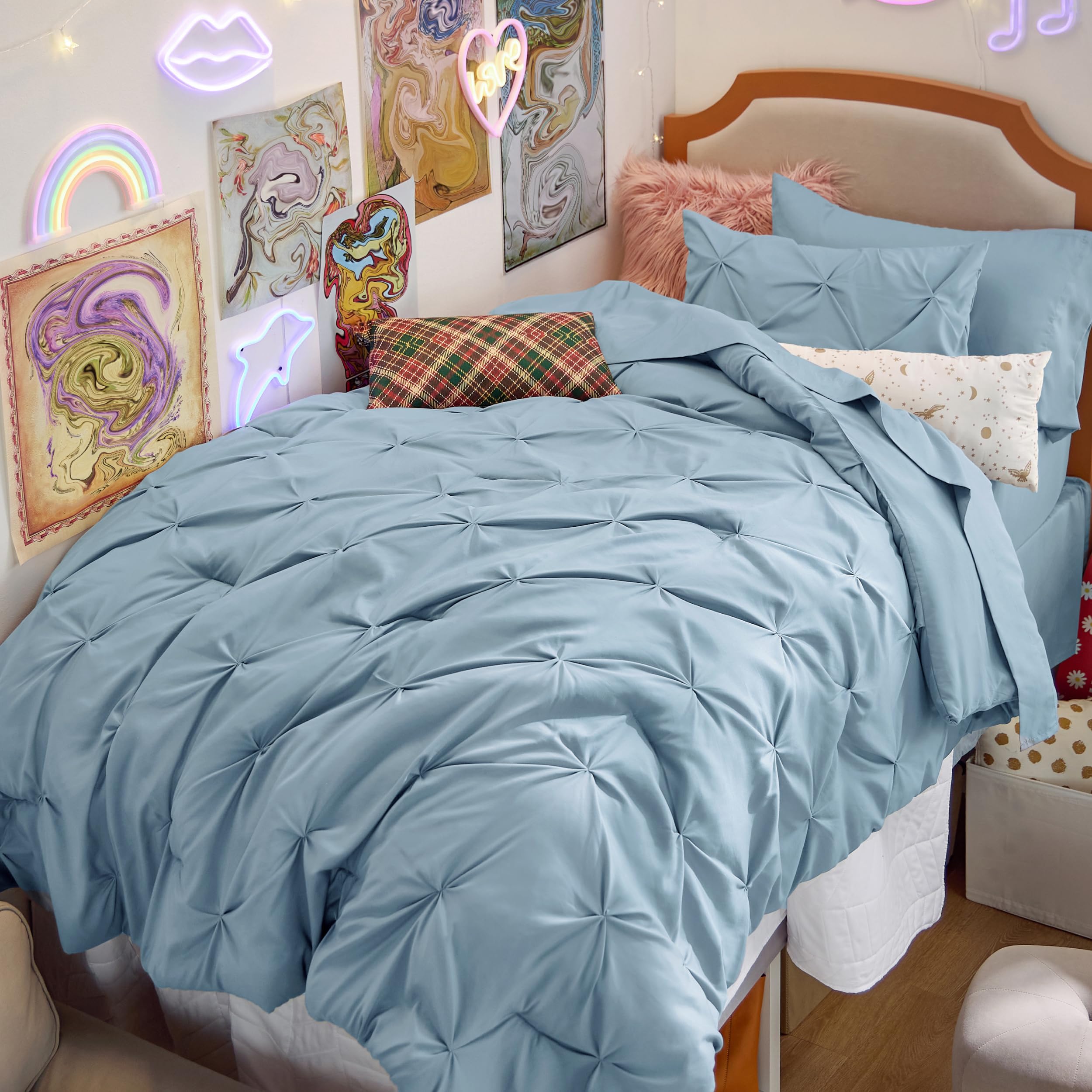 Bedsure vue face avant de la couette montrant chaleur et style