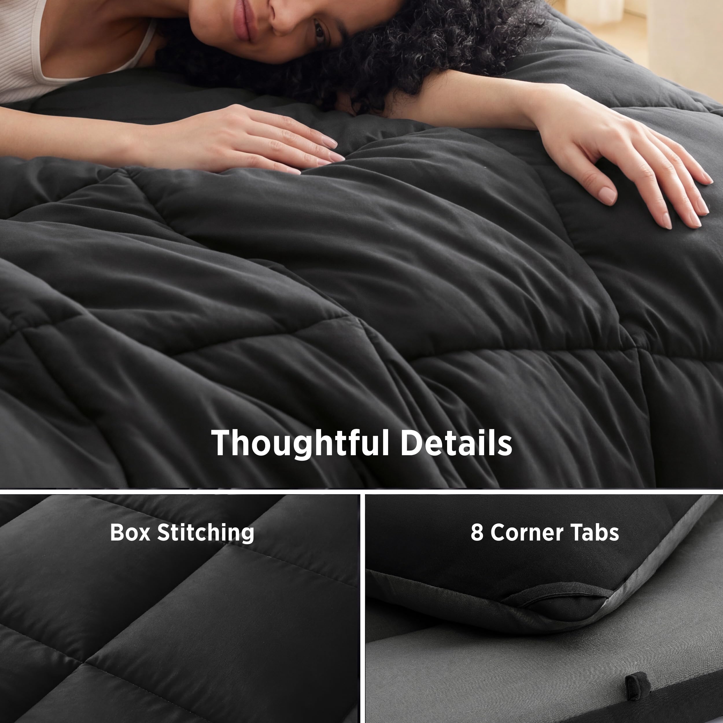 Bedsure couple utilisant la couette king montrant confort et espace