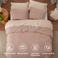 Bedsure couette posée sur lit queen illustrant look fini et style