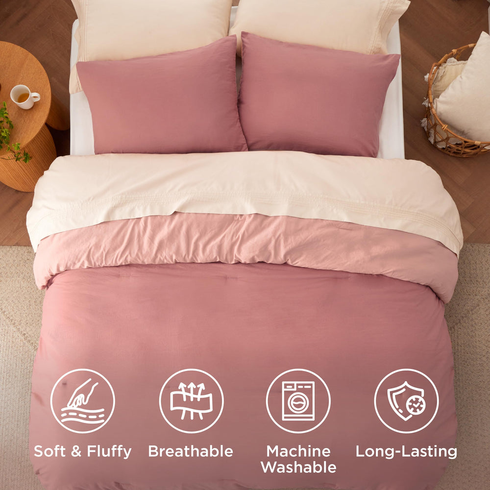 Bedsure couette sur lit double illustrant chaleur et tombé naturel