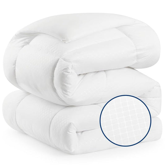 Bedsure couette face avant montrant finition et taille, confort immédiat