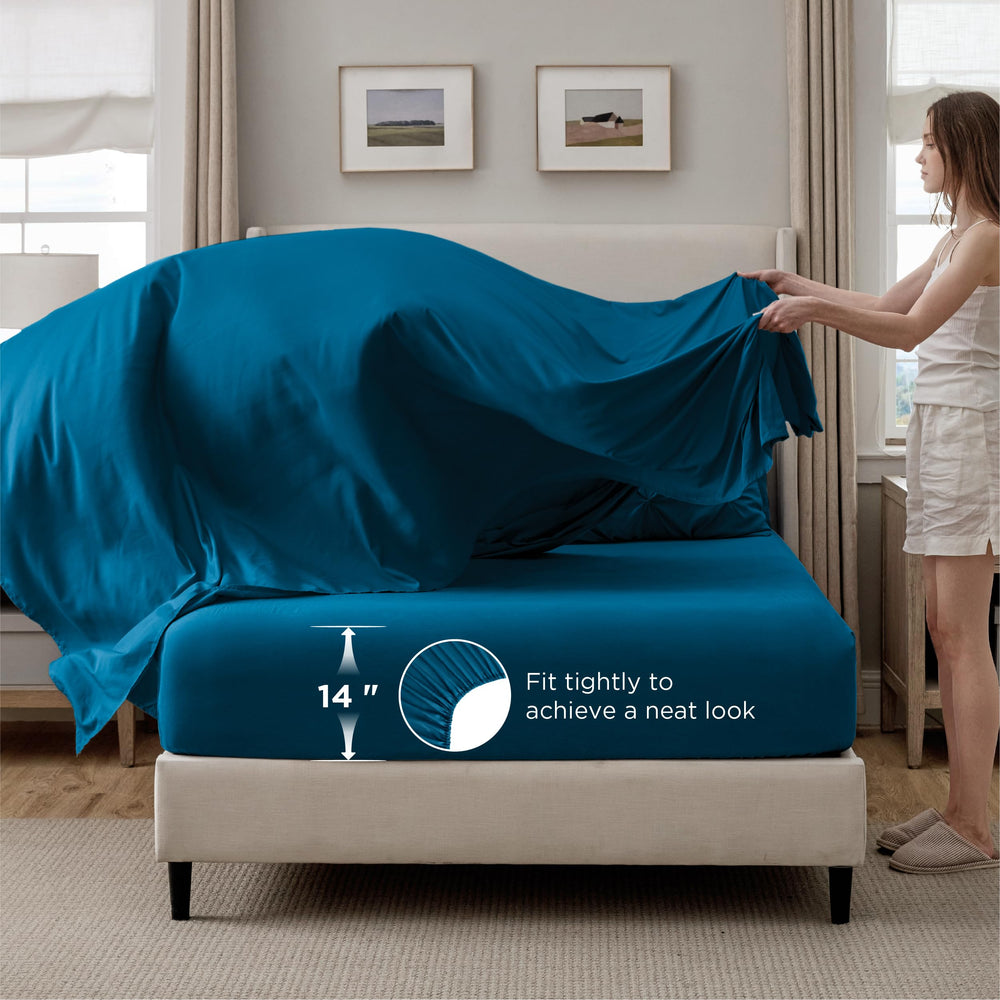 Bedsure parure en situation sur lit illustrant enveloppement et chaleur