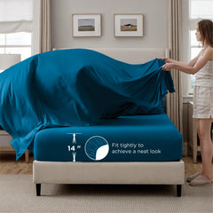 Bedsure parure en situation sur lit illustrant enveloppement et chaleur