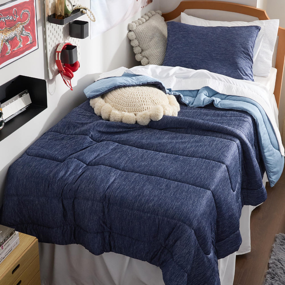 Bedsure couette face avant bleu marine, look élégant et cosy