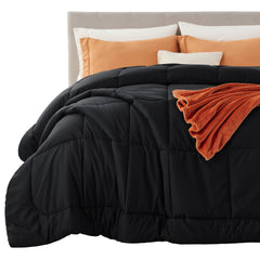 Bedsure couette face avant montrant taille king et finition, design moderne
