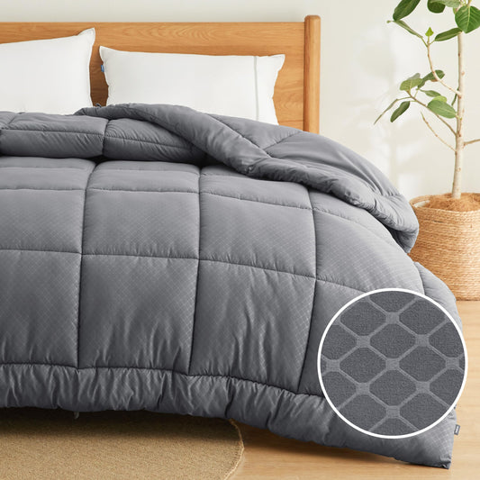 Bedsure couette face avant motif diamant, esthétique et chaleur équilibrée
