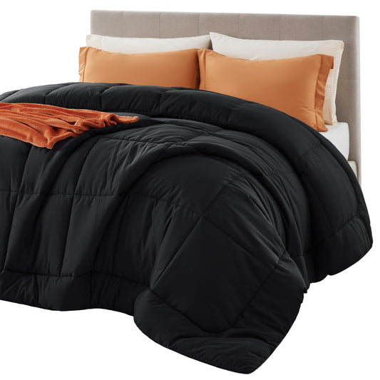 Bedsure couette face avant noire taille Queen, look élégant et confort immédiat