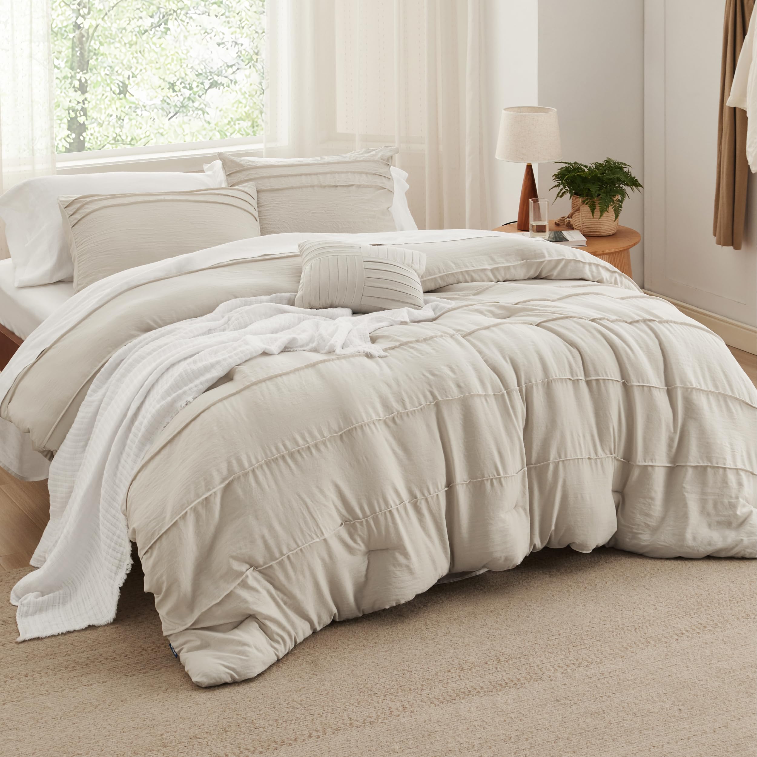 Bedsure couette face avant montrant design boho et esthétique invitante