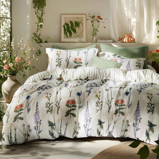 Bedsure couette face avant à motif floral, apporte un style élégant