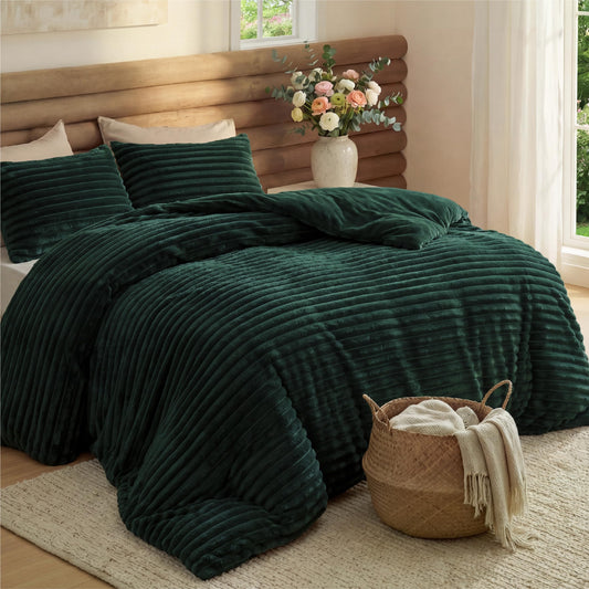 Bedsure couette face avant émeraude montrant couleur et finition pour confort visuel