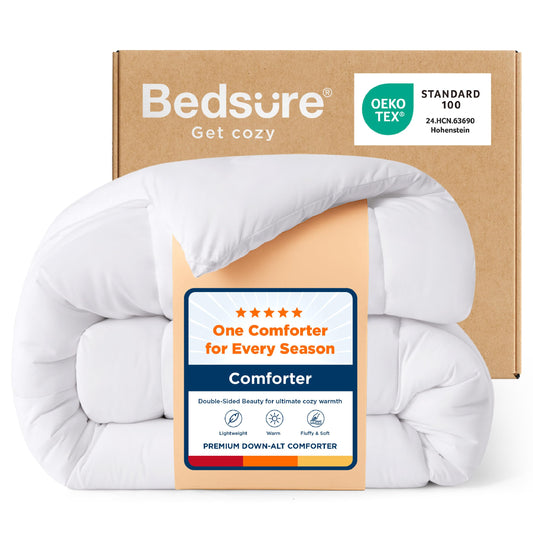 Bedsure vue de face de la couette pleine taille confort moelleux